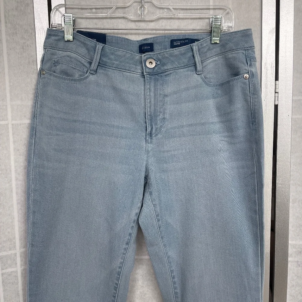 NWT J.Jill Denim Light Blue (Oxfordwash) Cropped Ankle Jeans sz 10 - Picture 2 of 10